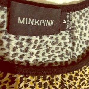 Mink Pink leopard T-shirt dress